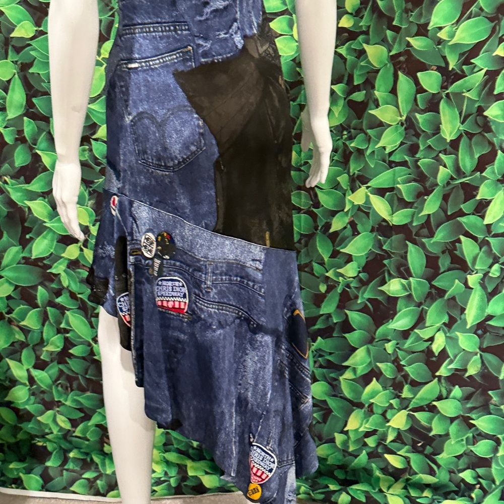 Dior Blue Patchwork Denim Dress - Picture 11 of 11